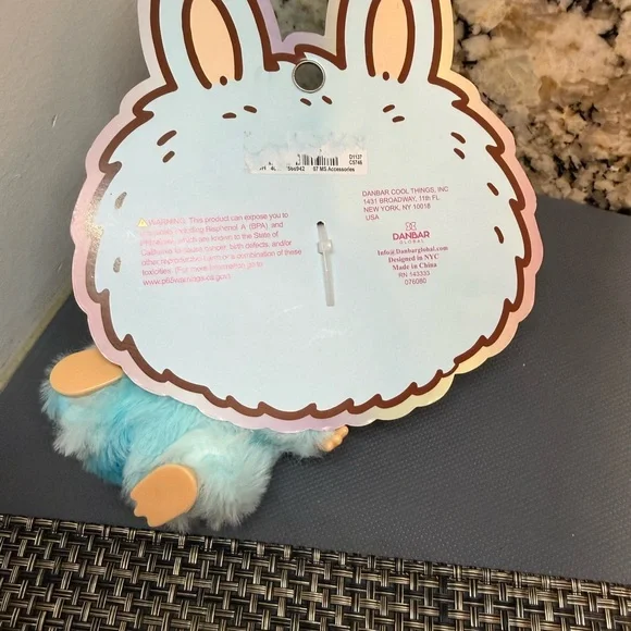 NWT Cutester Blue Ombre Fuzzy Plush Keychain by - Picture 4 of 6